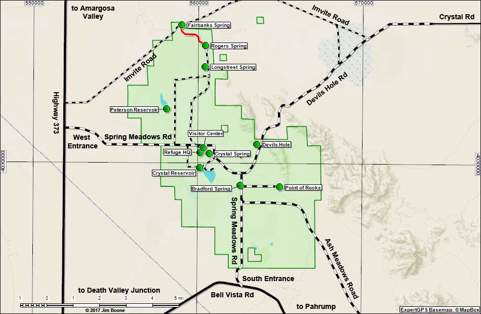 Ash Meadows NWR Map