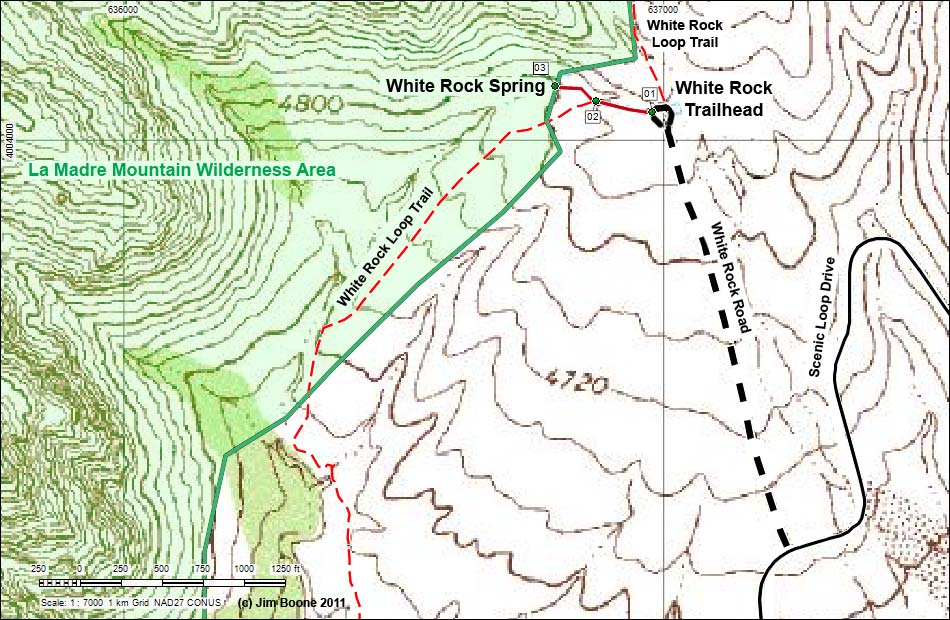 White Rock Spring Map