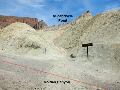 Golden Canyon to Zabriskie Point Trail