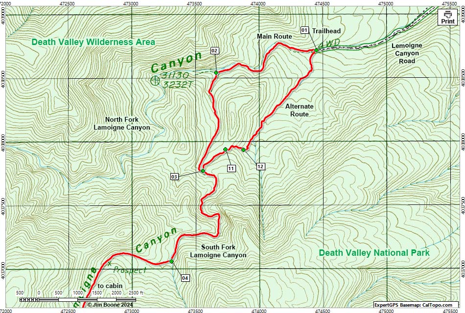 Lemoigne canyon map