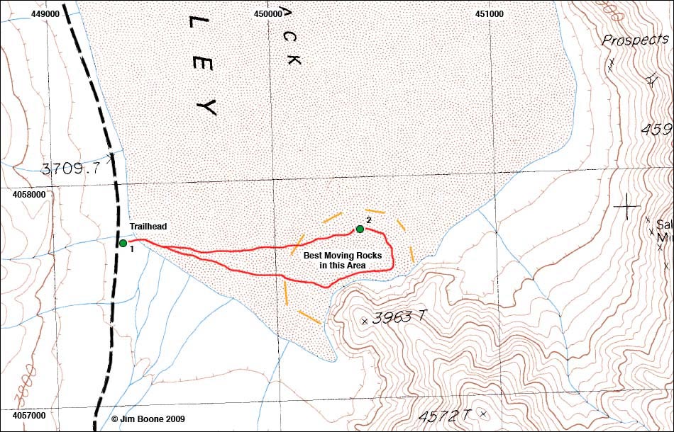 Racetrack Playa Map