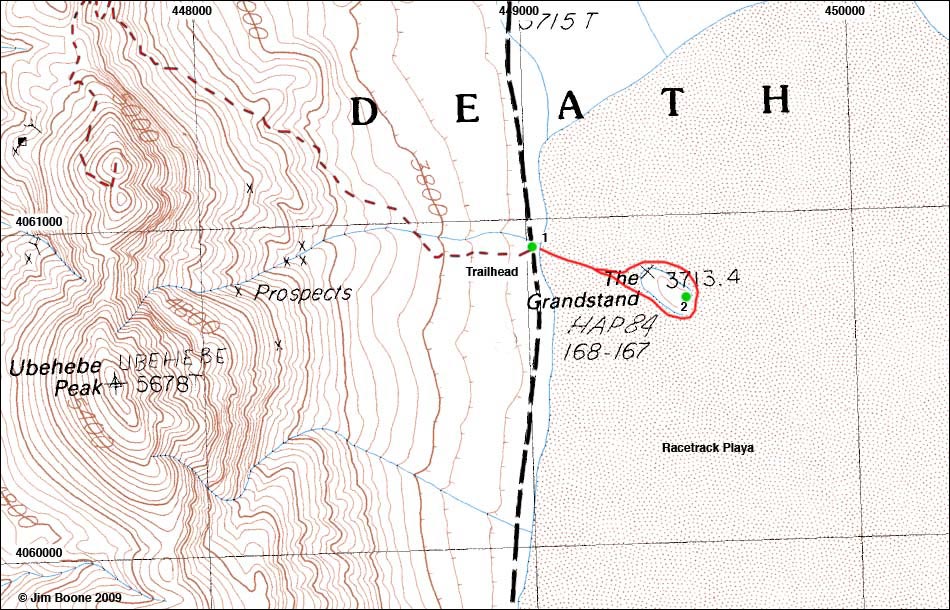 Racetrack Grandstand Trail map