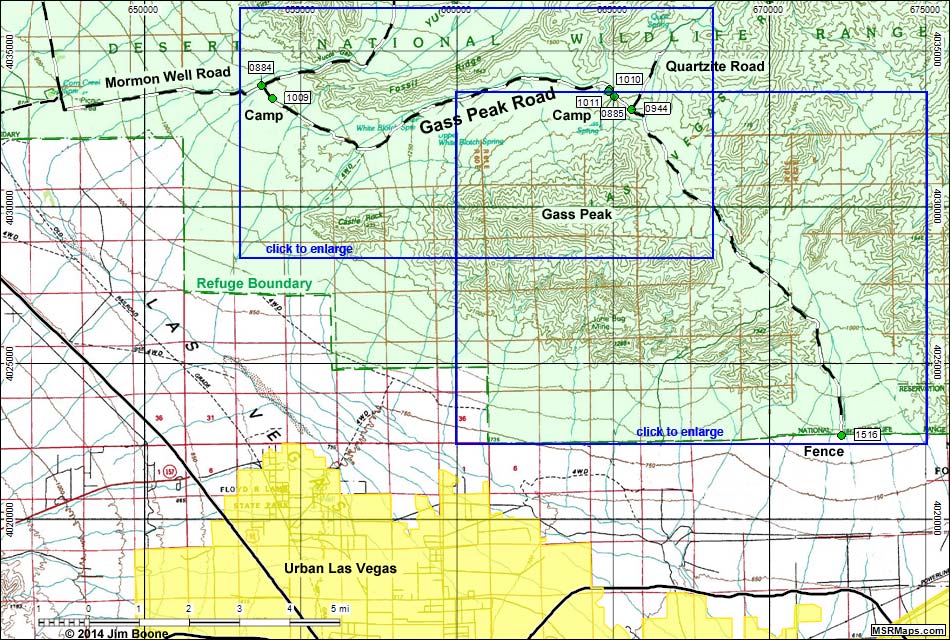 Gass Peak Road Map