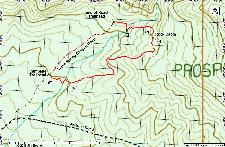 Cabin Spring Canyon Stone Cabin Map