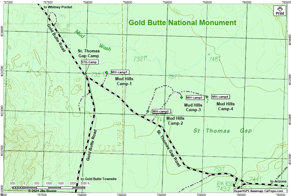 Mud Hills Campsites