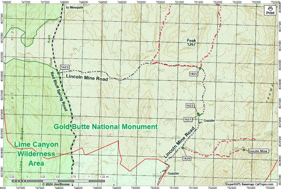 Lincoln Mine Road Area Map