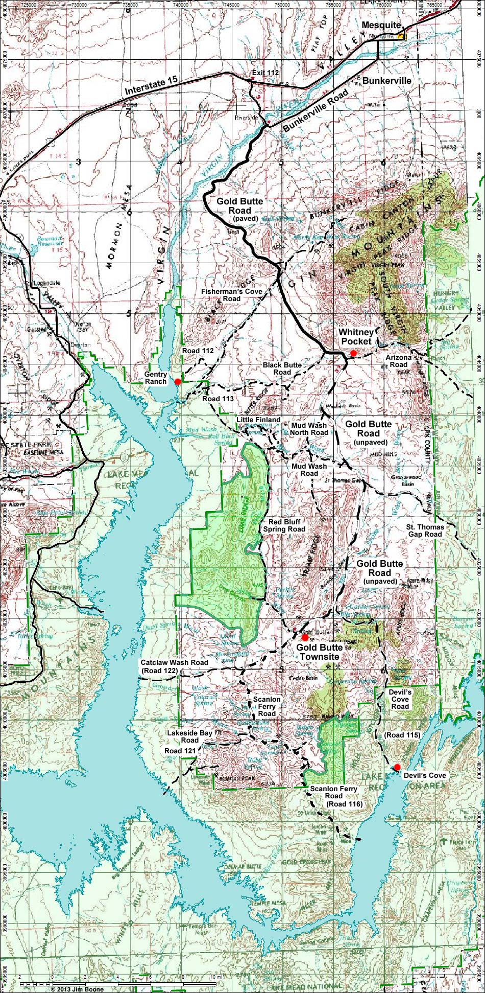 Gold Butte Map Overview