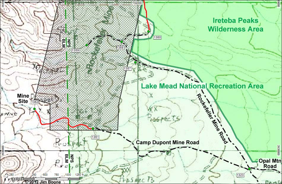 Rockefeller Mine Road Map, North End