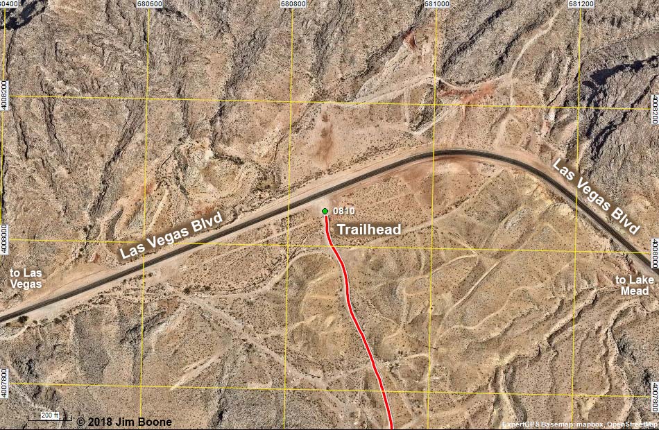 Frenchman Mountain Trailhead Map