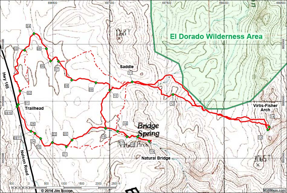 Virlis-Fisher Arch and Natural Bridge Map