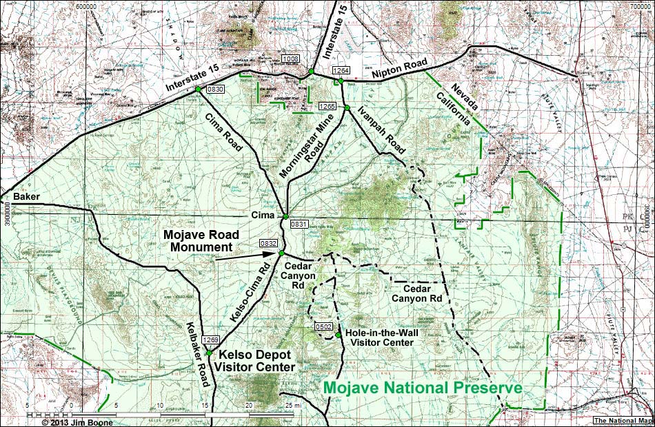 Kelso Depot Visitor Center Map