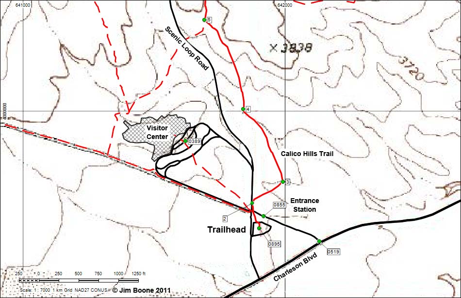 Calico Hills Trail Map