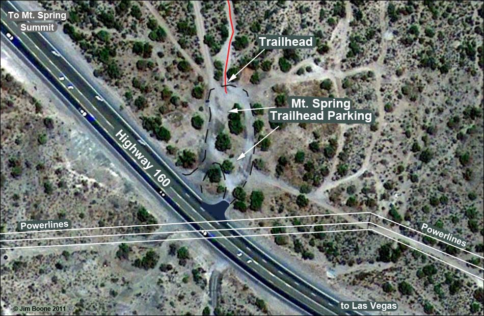 Mountain Springs Trailhead Map