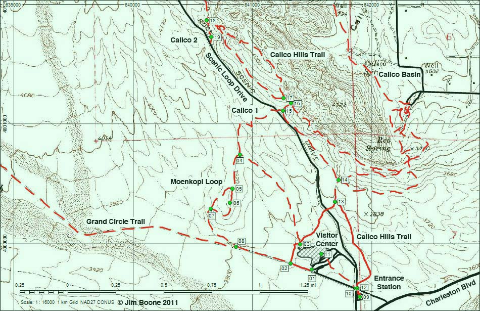 Entrance Station - Visitor Center Loop Map