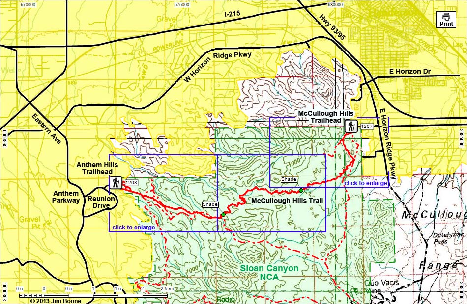 McCullough Hills Trail Map