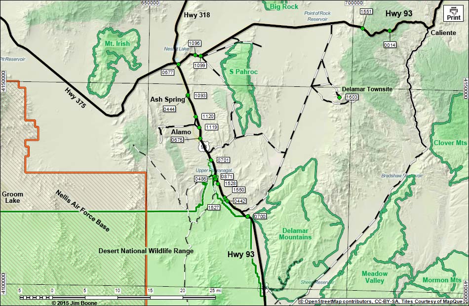 U.S. Highway 93 Map